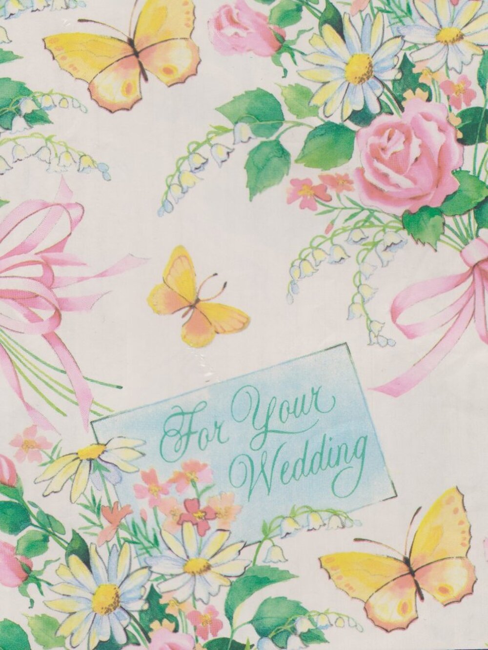 [CARLTON] CARLTON "For Your Wedding" Shower Giftwrap